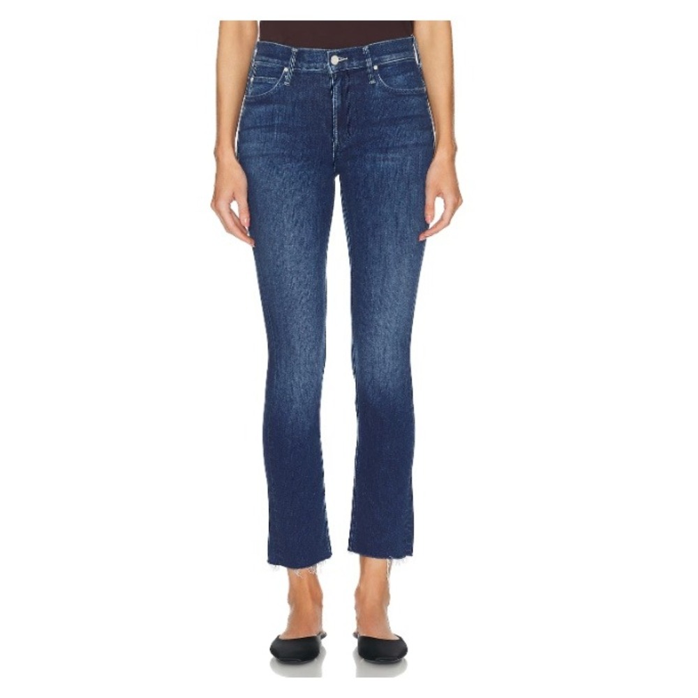 MOTHER The Mid-Rise Dazzler Ankle Fray Jeans Size 27